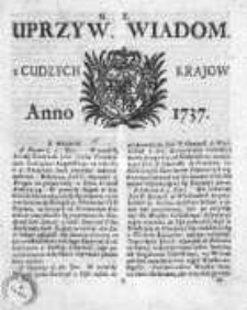 Uprzywilejowane Wiadomości z Cudzych Krajów 1737, Nr 10
