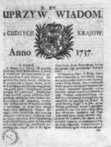 Uprzywilejowane Wiadomości z Cudzych Krajów 1737, Nr 14