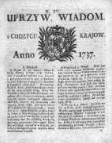 Uprzywilejowane Wiadomości z Cudzych Krajów 1737, Nr 15