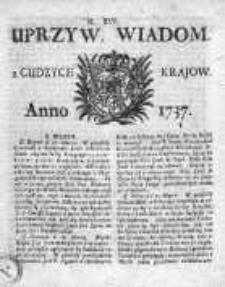 Uprzywilejowane Wiadomości z Cudzych Krajów 1737, Nr 16