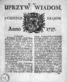 Uprzywilejowane Wiadomości z Cudzych Krajów 1737, Nr 20