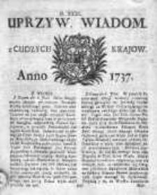 Uprzywilejowane Wiadomości z Cudzych Krajów 1737, Nr 31