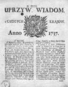 Uprzywilejowane Wiadomości z Cudzych Krajów 1737, Nr 32