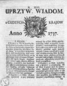 Uprzywilejowane Wiadomości z Cudzych Krajów 1737, Nr 46