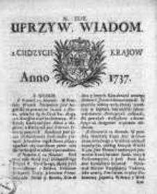 Uprzywilejowane Wiadomości z Cudzych Krajów 1737, Nr 49