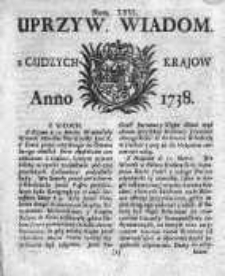 Uprzywilejowane Wiadomości z Cudzych 1738, Nr 66