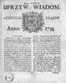 Uprzywilejowane Wiadomości z Cudzych 1738, Nr 78