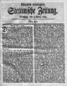 Stettinische Zeitung. Königlich privilegirte 1759, Nr 27