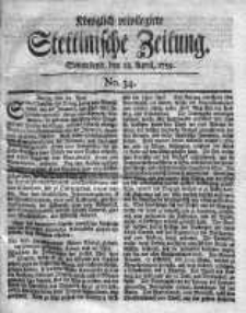 Stettinische Zeitung. Königlich privilegirte 1759, Nr 34