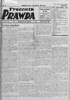 Tygodnik Prawda 4 czerwiec 1933 nr 23