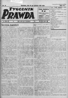 Tygodnik Prawda 18 czerwiec 1933 nr 25