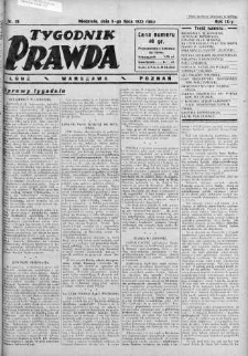 Tygodnik Prawda 9 lipiec 1933 nr 28