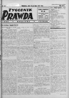 Tygodnik Prawda 16 lipiec 1933 nr 29