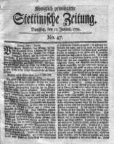 Stettinische Zeitung. Königlich privilegirte 1759, Nr 47