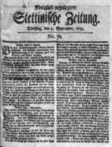 Stettinische Zeitung. Königlich privilegirte 1759, Nr 71