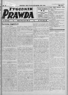 Tygodnik Prawda 22 październik 1933 nr 43