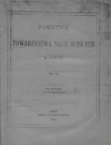 Pamiętnik Towarzystwa Nauk Ścisłych w Paryżu, 1877, T.9
