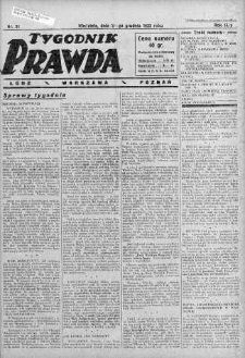 Tygodnik Prawda 17 grudzień 1933 nr 51