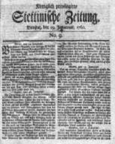 Stettinische Zeitung. Königlich privilegirte 1760, Nr 9