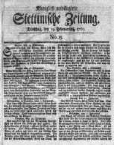 Stettinische Zeitung. Königlich privilegirte 1760, Nr 15