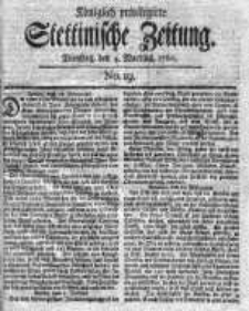 Stettinische Zeitung. Königlich privilegirte 1760, Nr 19