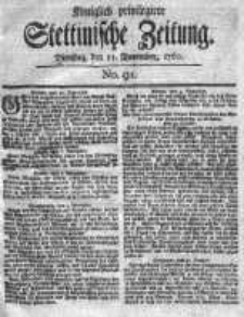 Stettinische Zeitung. Königlich privilegirte 1760, Nr 91