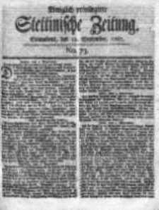 Stettinische Zeitung. Königlich privilegirte 1767, Nr 73