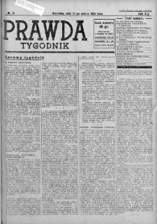 Tygodnik Prawda 11 marzec 1934 nr 11