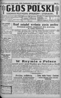 Głos Polski : dziennik polityczny, społeczny i literacki 24 styczeń 1927 nr 23