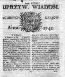 Uprzywilejowane Wiadomości z Cudzych Krajów 1741, Nr 253