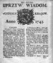 Uprzywilejowane Wiadomości z Cudzych Krajów 1743, Nr 330