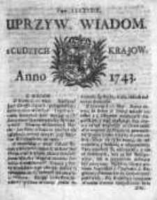 Uprzywilejowane Wiadomości z Cudzych Krajów 1743, Nr 339