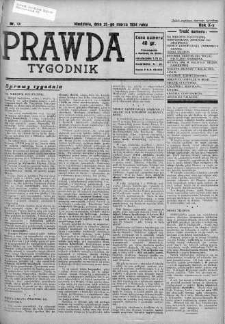 Tygodnik Prawda 25 marzec 1934 nr 13