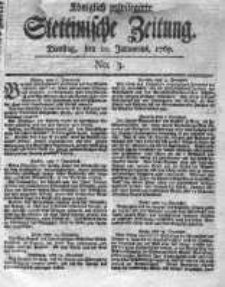 Stettinische Zeitung. Königlich privilegirte 1769, Nr 3