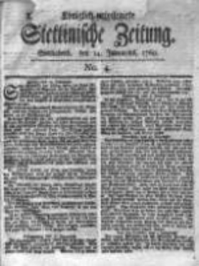 Stettinische Zeitung. Königlich privilegirte 1769, Nr 4