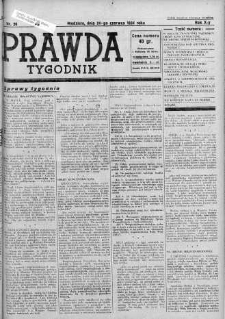 Tygodnik Prawda 24 czerwiec 1934 nr 26