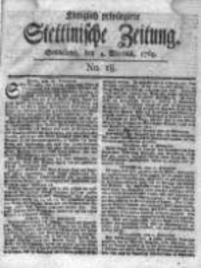 Stettinische Zeitung. Königlich privilegirte 1769, Nr 18