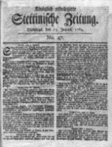 Stettinische Zeitung. Königlich privilegirte 1769, Nr 47