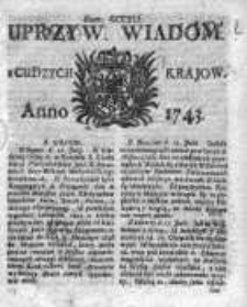Uprzywilejowane Wiadomości z Cudzych Krajów 1743, Nr 341a