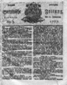 Stettinische Zeitung. Königlich privilegirte 1777, Nr 3