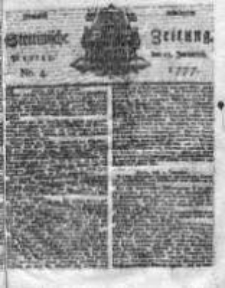 Stettinische Zeitung. Königlich privilegirte 1777, Nr 4