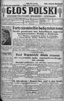 Głos Polski : dziennik polityczny, społeczny i literacki 2 luty 1927 nr 32