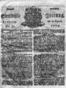 Stettinische Zeitung. Königlich privilegirte 1777, Nr 31