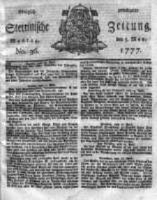 Stettinische Zeitung. Königlich privilegirte 1777, Nr 36