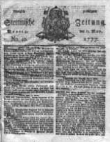 Stettinische Zeitung. Königlich privilegirte 1777, Nr 40