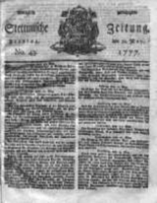 Stettinische Zeitung. Königlich privilegirte 1777, Nr 43