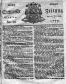 Stettinische Zeitung. Königlich privilegirte 1777