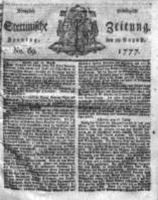 Stettinische Zeitung. Königlich privilegirte 1777, Nr 69