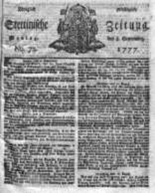 Stettinische Zeitung. Königlich privilegirte 1777, Nr 72