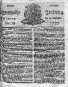 Stettinische Zeitung. Königlich privilegirte 1777, Nr 78